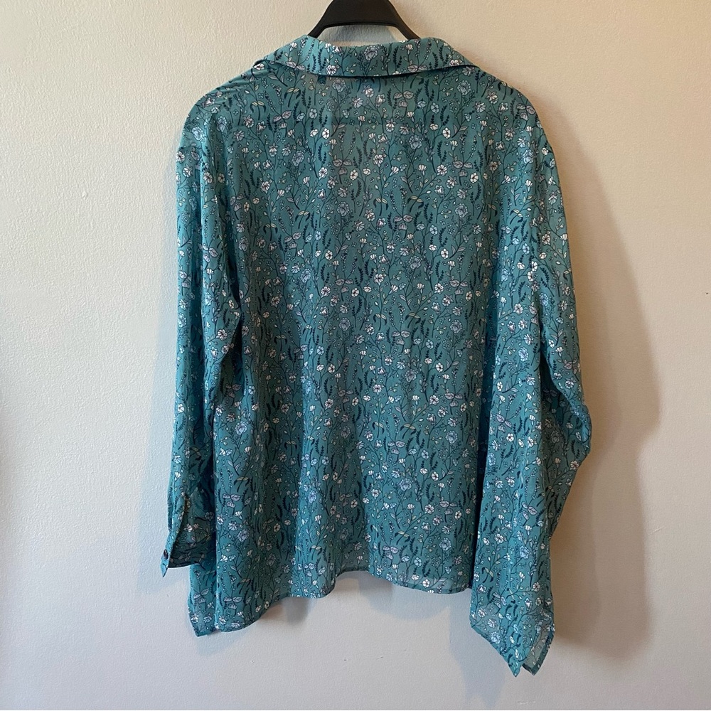 Cabi Chase Field of Flowers Semi Sheer Blouse - Picture 6 of 8